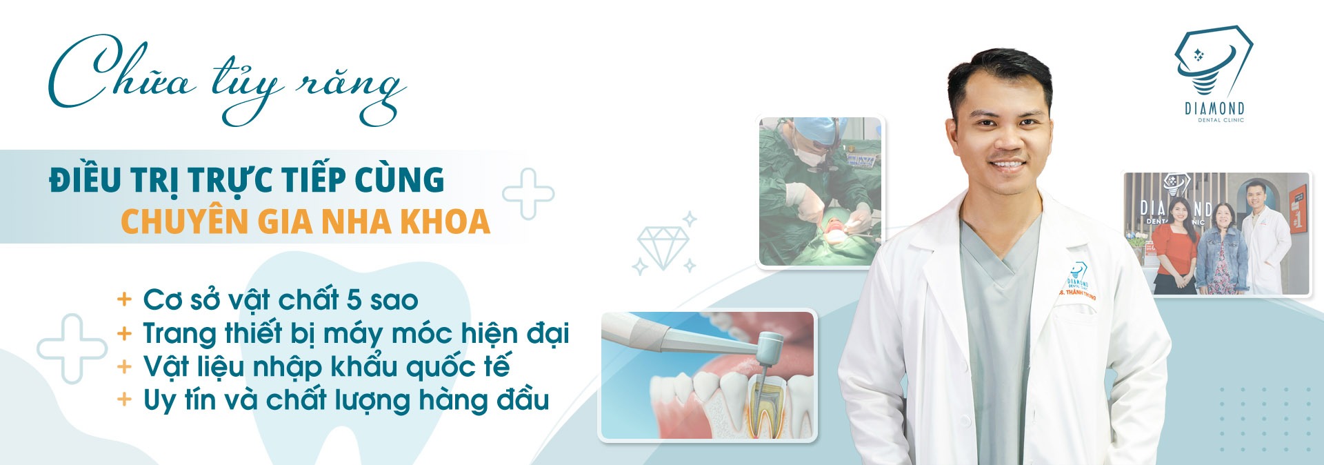 Dịch vụ chữa tủy răng tại Nha khoa Diamond Biên Hòa.