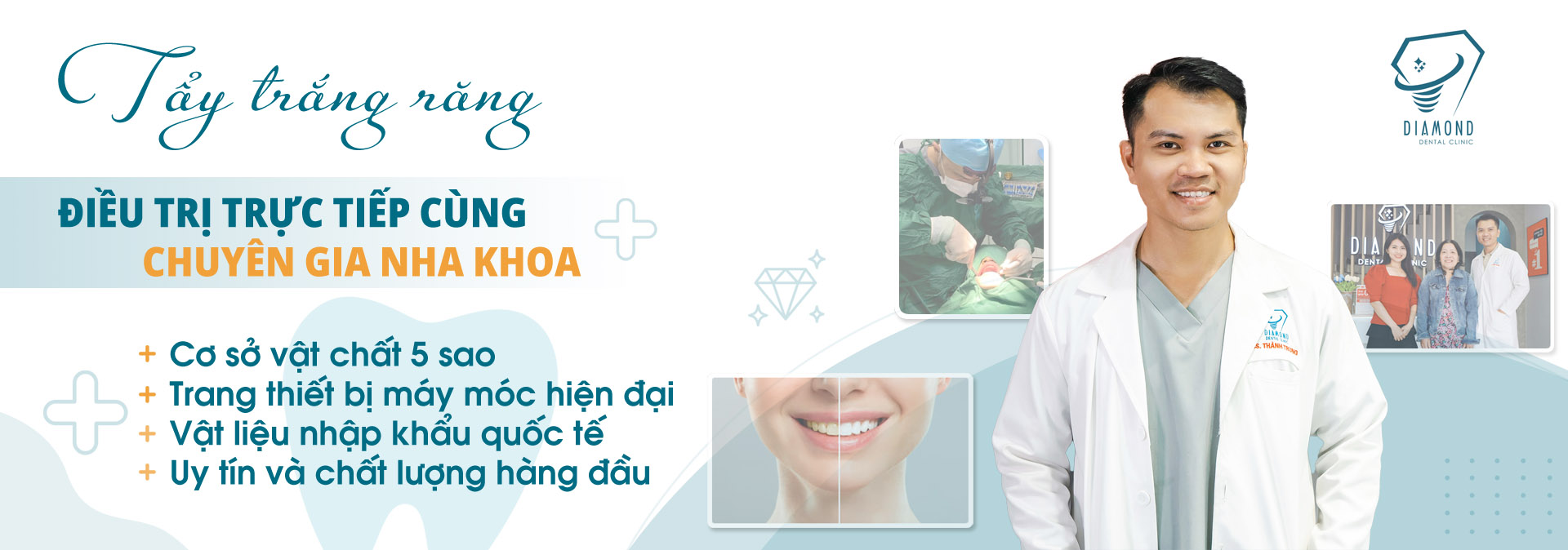 Dịch vụ tẩy trắng răng tại Nha khoa Diamond Biên Hòa.