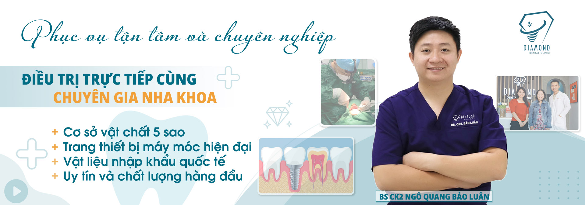 Bác sĩ chuyên khoa 2 Ngô Quang Bảo Luân tại Nha khoa Diamond Biên Hòa.
