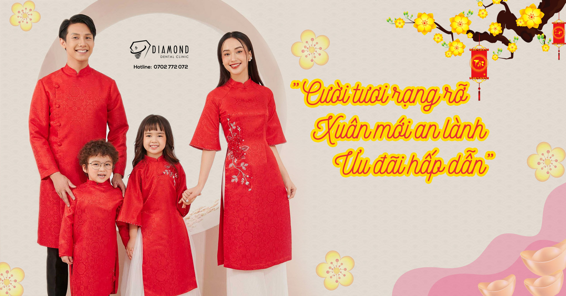 Làm răng đón tết tại nha khoa Diamond Biên Hòa.