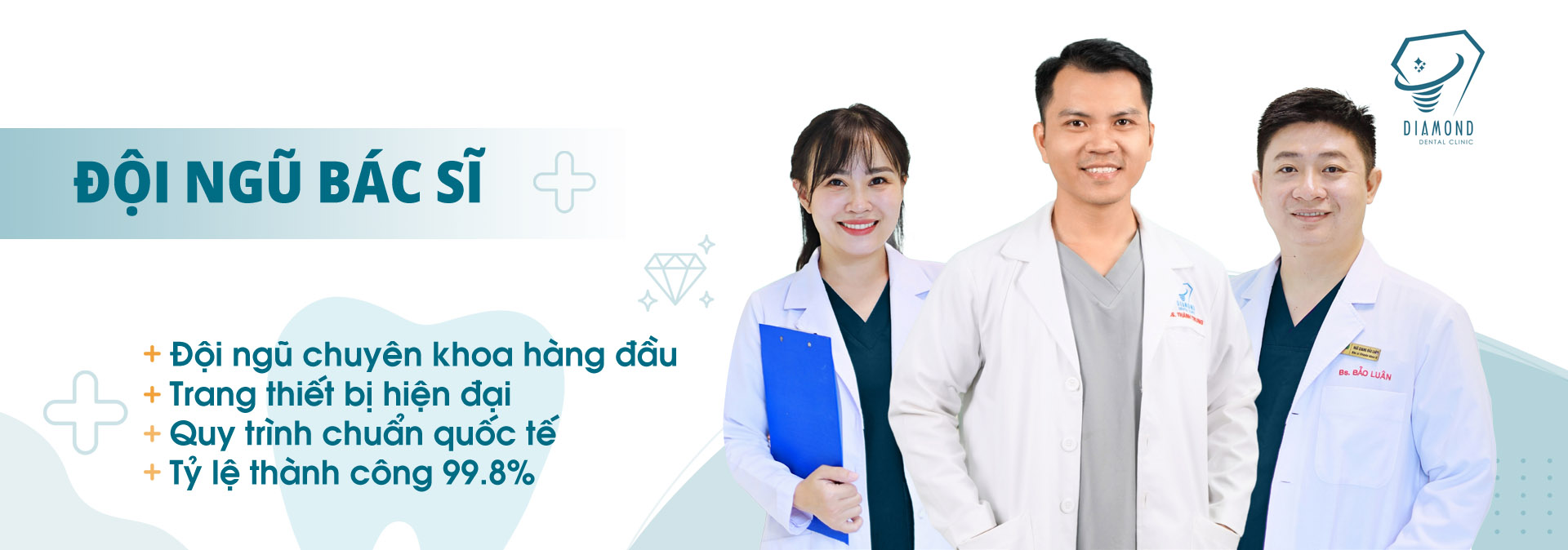 Đội ngủ bác sĩ tại Nha khoa Diamond Biên Hòa.