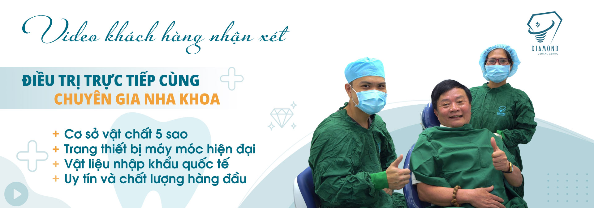 Video khách hàng nhận xét dịch vụ nha khoa Diamond Biên Hòa.